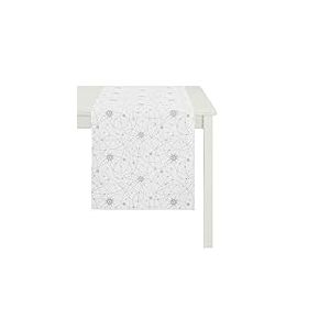 APELT 3009 48 x 140 Chemin de 88, Polyester, Argent/Blanc 48 x 140 x 0,2 cm