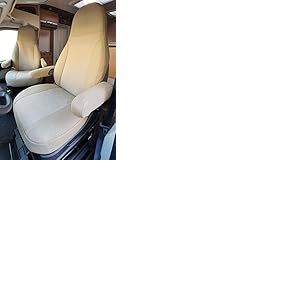 Bremer SITZBEZÜGE Housses de siège pour Pilote - Compatible avec Camping-Car, Camping-Car, Camping-Car, Ducato, conducteur et Passager - 827 - Beige