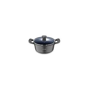 Pot Ø20 x 9,5 cm en aluminium moulé avec couvercle DARK COLLECTION 3C