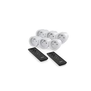 DiO Connected Home Set de 6 prises télécommandées intelligentes nano on/off et 2 télécommandes 3 canaux DiO 1.0