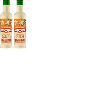 AMORA - sauce crudit&eacute;s caesar - fromage et touche d&rsquo;ail fum&eacute; - fabriqu&eacute;e &agrave; Dijon - 380ml (Lot de 2)