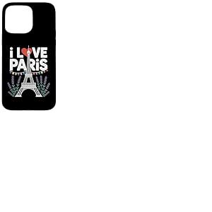 I Love Paris Tour Eiffel Vibes Lavande Coque pour iPhone 15 Pro Max