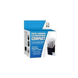 ICA CPF200C Lot de 3 recharges pour Charges filtrantes du Filtre Compact 200