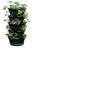 empilage Quatre Trèfle Pot de Fleurs à Suspendre Vert Chasseur coloré Pots 5 empilable Couches