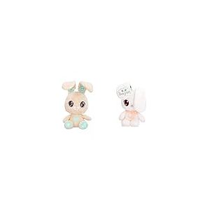 PEEKAPETS Petit Lapin Interactif + Lapin Blanc | Peluche Coucou Caché Amusante et Douce Qui Remue Les Oreilles et Émet des Lumières et des Sons, Jouet Cadeau pour Bébés