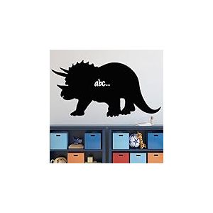 Ambiance Sticker Ardoise Tableau Noir - Stickers Muraux Adh&eacute;sif Effa&ccedil;able - Silhouette Kentrosaure - H100 x L190 cm