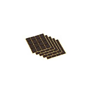 Meister, 644946 Patins en feutre autocollant, 22 x 22 mm, marron, 80 pièces