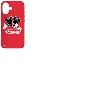 Disney Mickey et Minnie Mouse Silhouettes Forever Rouge Coque pour iPhone 17