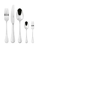 Sambonet Royal 52563-G6 Service de table en acier inoxydable 18/10 pour 6 personnes 30 pièces : 6 fourchettes, 6 cuillères, 6 couteaux, 6 cuillères à café, 6 fourchettes à dessert, passent au