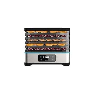 Cecotec Déshydrateur d'Aliments VitaDry Pro. 300 W, Déshydrateur de Fruits avec 5 Plateaux Réglables en Hauteur, Écran Digital, Minuterie de 30 min à 48 heures, Température de 35°C à 70°C, Inox.
