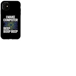 I Make Computer Beep Boop Beep Ingénieur réseau Coque pour iPhone 11