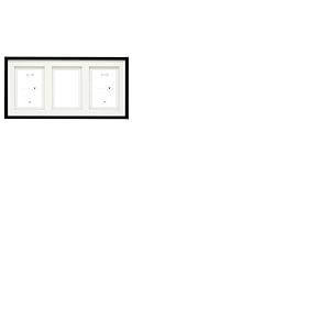 Deknudt Frames - Cadre photo pour 3 photos - Noir - Avec double passe-partout - Taille de l'image : 15 x 20 cm - En bois MDF - &agrave; suspendre ou &agrave; poser - S65KK2 P3 15x20cm