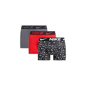 Nike Bébé Fille Trunk 3pk sous-vêtement, Noir Air Max Print/Uni Rouge/DRK Gry, M EU