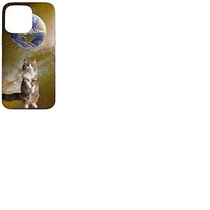 Chat Terre Ballon Galaxie Cosmic Fun Coque pour iPhone 15 Pro Max
