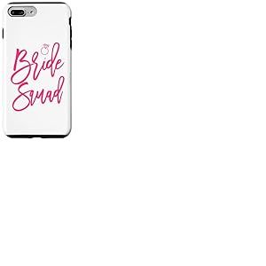 Bride Squad &Eacute;criture &eacute;l&eacute;gante avec Bague Rose Graphique Coque pour iPhone 7 Plus/8 Plus
