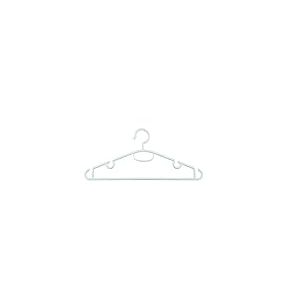 WAS 1428 375 Cintre en Plastique avec encoches et chevalet pour Cravate et Ceinture, Blanc, 0,6 cm de diamètre, 37,5 cm x 16,5 cm