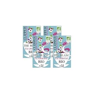 Clipper Natural, Fair & Delicious Thé Blanc Framboise 34 g (Lot de 4)