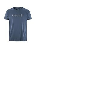 Craft Core Essence Logo Tee Lake &ndash; T-Shirt Respirant M en Polyester recycl&eacute; &ndash; T-Shirt Fonctionnel &agrave; Manches Courtes pour Le Fitness, la randonn&eacute;e et l'entra&icirc;nement en Plein air