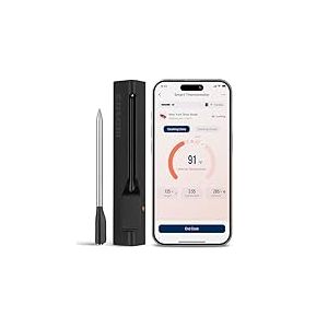 COSORI Thermom&egrave;tre intelligent sans fil Fleischthermometer, 72 Stunden Akkulaufzeit und 96 Kochanleitungen, Bluetooth Fleischthermometer digital f&uuml;r Grill