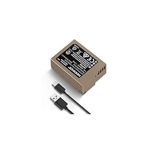 NEEWER Batterie de Remplacement DMW-BLC12 1100mAh pour Caméra Lumix DMC-G7 G85 G95 FZ300 FZ2500 DC-Z1000 II Sigma FP FP L V-LUX 5, Charge Complète Batterie en 2,3h avec Câble Charge Rapide USB Type C