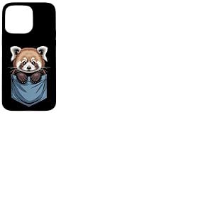 Adorable Panda Rouge de Poche Coque pour iPhone 15 Pro Max