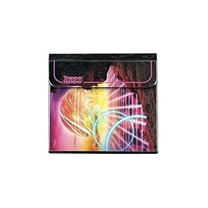 Mead School Supplies 260038FM-ECM) Lot de 2 classeurs et pochette supplémentaire, anneaux en métal et clip à ressort, design rétro, reliure de 2,5 cm, reliure avec 2 classeurs et pochette