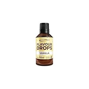 IronMaxx Flavour Drops &ndash; Vanille 50ml | Ar&ocirc;me alimentaire liquide z&eacute;ro sucre & z&eacute;ro calorie | Ar&ocirc;mes v&eacute;g&eacute;taliens pour sucrer aliments, yaourt, caf&eacute; & desserts
