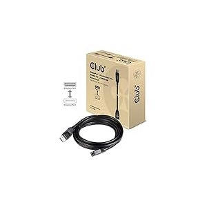 club3D DisplayPort Rallonge Fiche mâle DisplayPort, Prise femelle DisplayPort 3.00 m noir CAC-1023 Câble DisplayPort