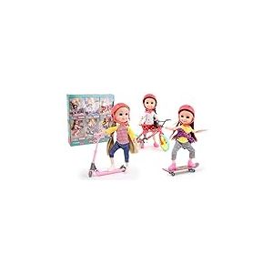 Melody - Petite Melody avec Skateboard ou Trottinette ou Vélo - 071222 - Multicolore - Plastique - À Partir de 3 Ans