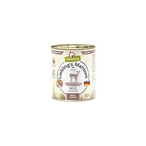 GranataPet Liebling's Repas Wild Pur - Nourriture Humide pour Chien - sans céréales ni Sucre ajoutés - Aliment Complet à Haute teneur en Viande et huiles de qualité supérieure - 6 x 800 g