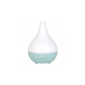 Salter EE7096BLUSTKEU7 Diffuseur d'Huiles Essentielles Aroma, 120ml, Design Goutte d'eau, Humidificateur Ultrasonique, Lumières LED d'Aromathérapie, Brumisateur Électrique USB, pour la Maison, Bleu