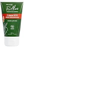 Ciel d'Azur Labs - Cr&egrave;me Bio SOS Pur&rsquo;Alo&eacute; - Zones S&egrave;ches - Alo&eacute; Arborescens Natif - Hydratation Intense - Certifi&eacute; Bio Cosmos Organic - 98,8% d'Origine Naturelle - Tube 150 ml