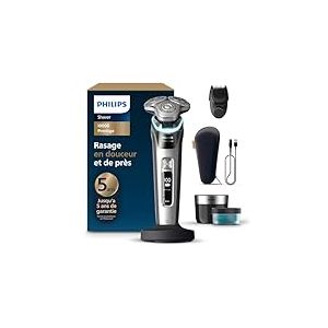 Philips Rasoir i9000 Prestige, Rasoir &eacute;lectrique sec et humide, Dark Slate Nova, avec technologie Skin IQ, syst&egrave;me Triple Lift & Cut, lames rotatives 360 Dual SteelPrecision, styler &agrave; barbe, XP9204/33