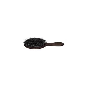 Jäneke Brosse Corps en bois foncé Bubinga et poils noirs sur base pneumatique blanche – 76 g