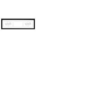 Deknudt Frames Cadre photo avec passe-partout pour 3 photos 10x15cm - Noir - Bois MDF - Multivue - Collage - pour accrocher ou poser - 18x56cm - S66KC3 10x15