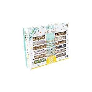 Nice Group - Perles ABC Gold Mixed, Kit de Plus de 600 Perles color&eacute;es et multiformes