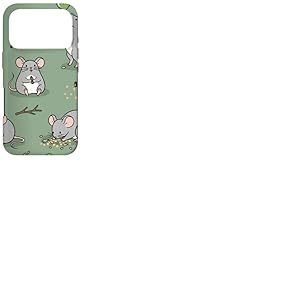 Mignonne Souris de la for&ecirc;t Mangeant des graines et Motif Pomme Coque pour iPhone 17 Pro