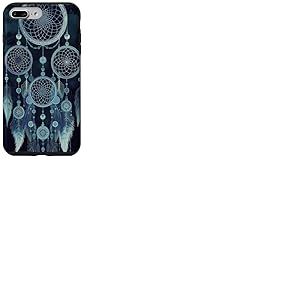 Attrape-r&ecirc;ves Boho Indigo Plume Fonc&eacute;e Bleu Nuit R&ecirc;ves Coque pour iPhone 7 Plus/8 Plus