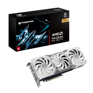 Carte graphique Predator BiFrost Radeon&trade; RX 9070 OC 16 GB White Edition - Couleur Blanc