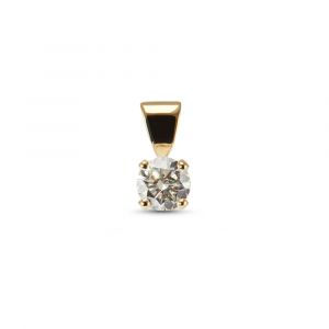 Pendentif Solitaire Or Jaune 750 Diamant 0.43 carat