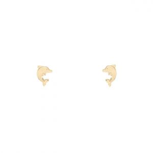 Boucles d oreilles puces Or Jaune 375 Dauphin