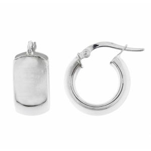 Creoles Larges Or Blanc 375