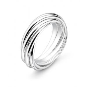 Bague Argent Anneaux entrelaces semainier