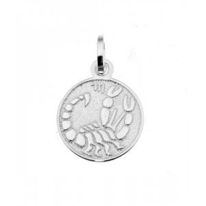 Pendentif Argent Zodiaque Scorpion Diam. 12mm