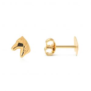 Boucles d oreilles Tete de Cheval Or Jaune 375