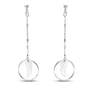 Boucles d oreilles pendantes Argent 925 Plume