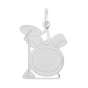 Pendentif Batterie en Argent Rhodie