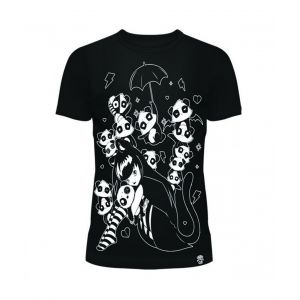 Tee Shirt Killer Panda Miss Panda : Couleur - Noir, Taille - M