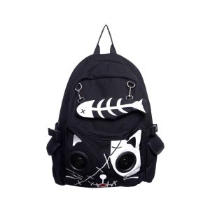 Sac Banned Clothing Kitty Speaker Black/White : Taille - TU