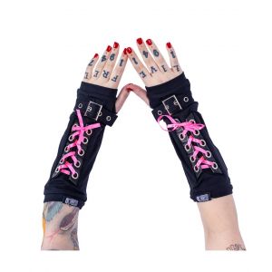 Arm Warmers - Protège-bras NAVYAS Noir / Rose : Couleur - Noir, Taille - TU